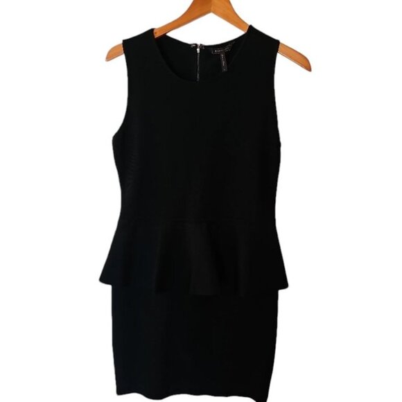 BCBGMAXAZRIA Black Francis Layered Peplum Large‎ L Ruffle - Picture 15 of 16